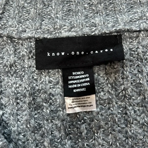 Know . One . Cares Sweater - Picture 8 of 9